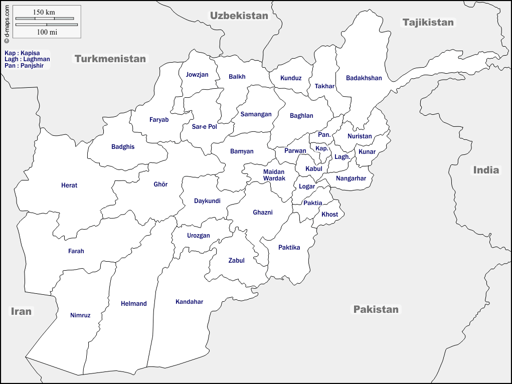 Maps and Locations of Afghanistan