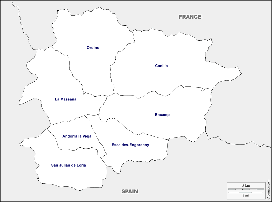 Maps and Locations of Andorra