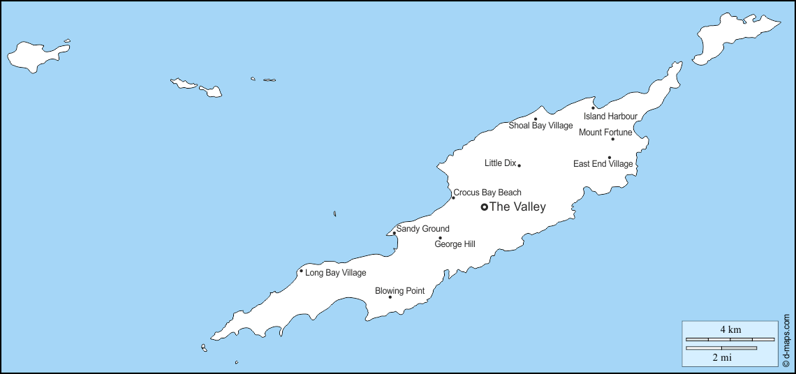 Maps and Locations of Anguilla