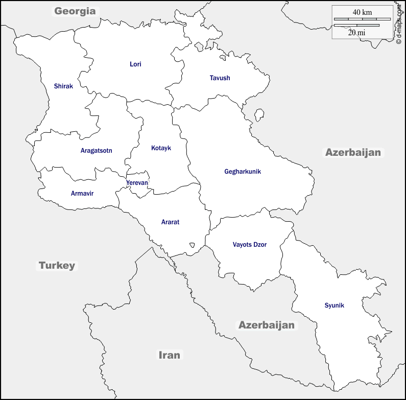 Maps and Locations of Armenia