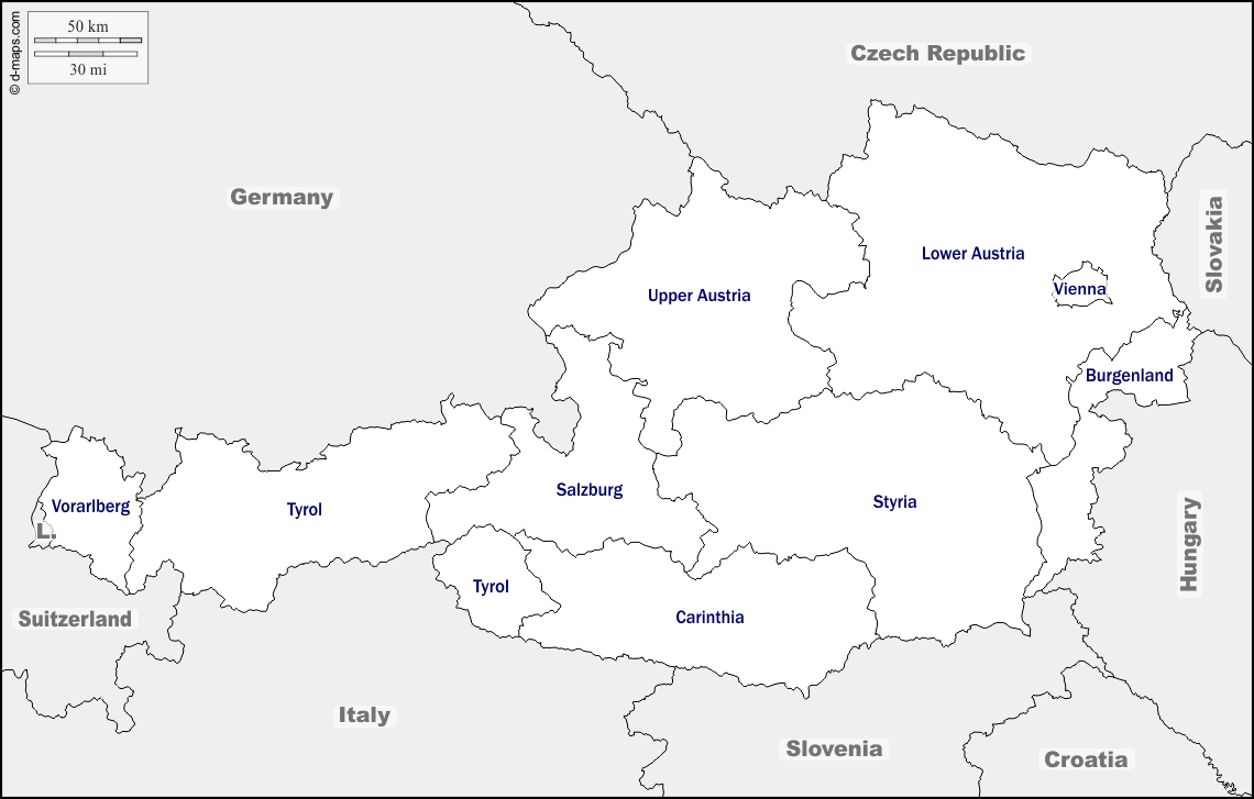 Maps and Locations of Austria