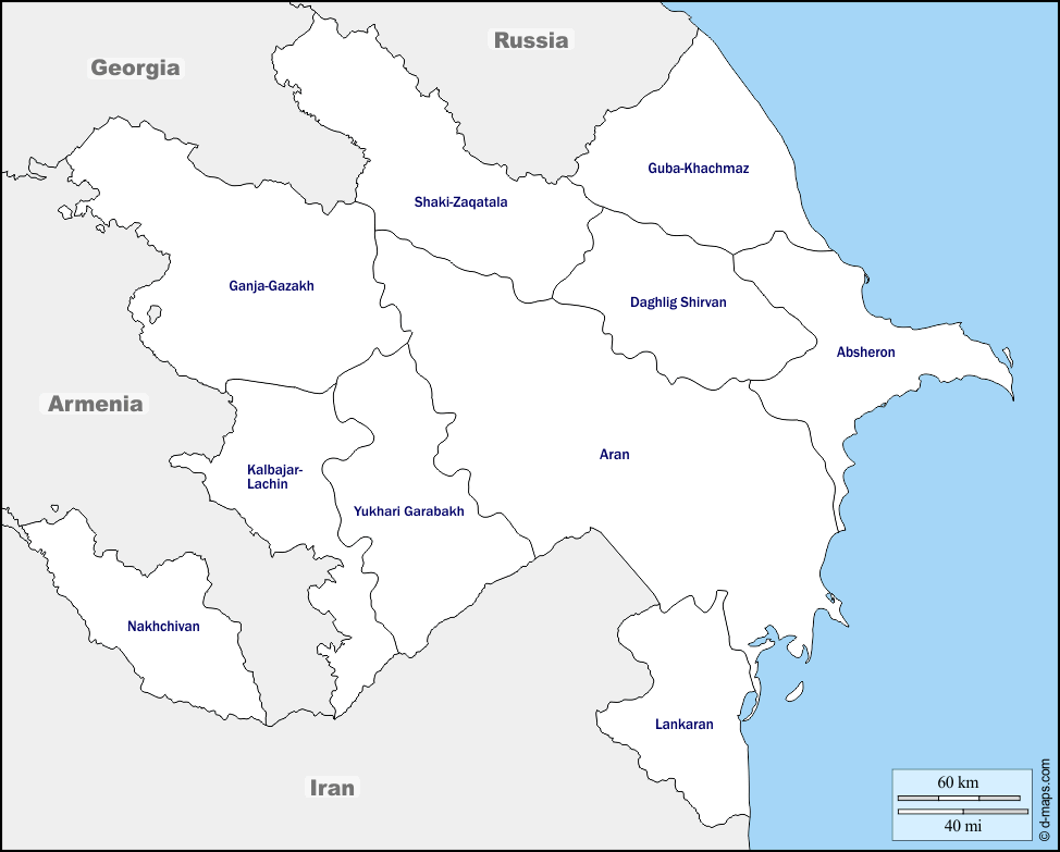 Maps and Locations of Azerbaijan