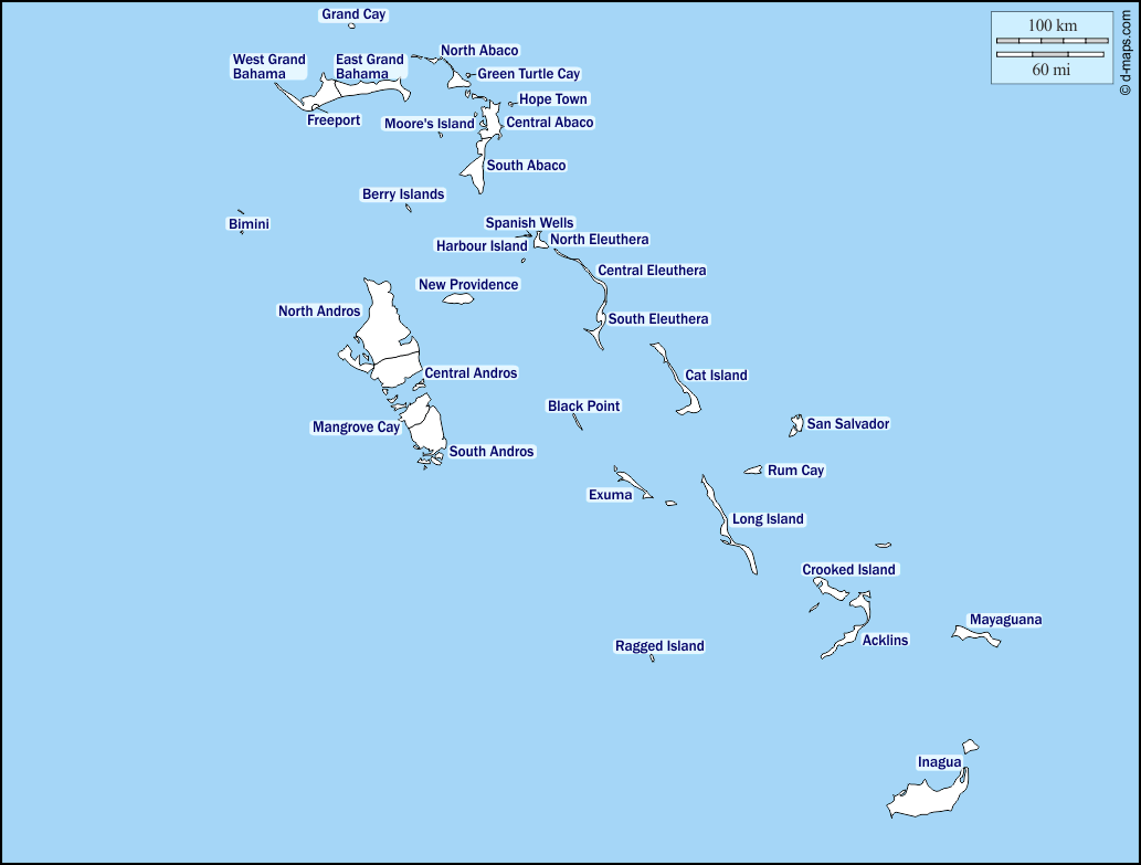 Maps and Locations of Bahamas