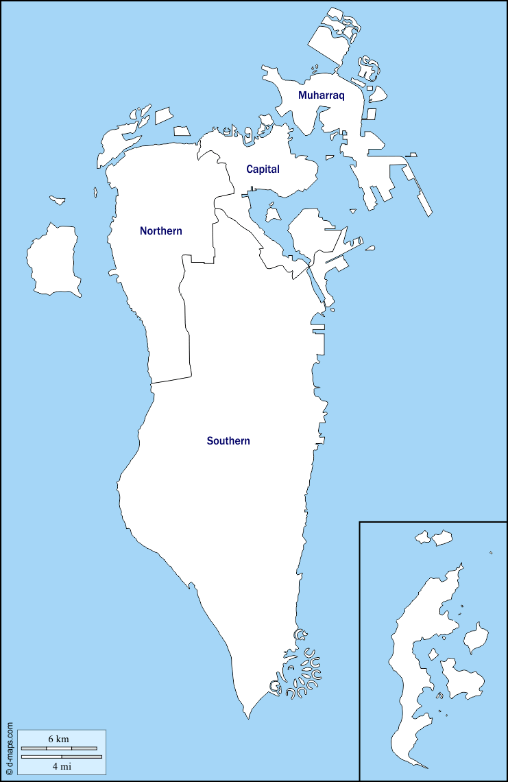 Maps and Locations of Bahrain