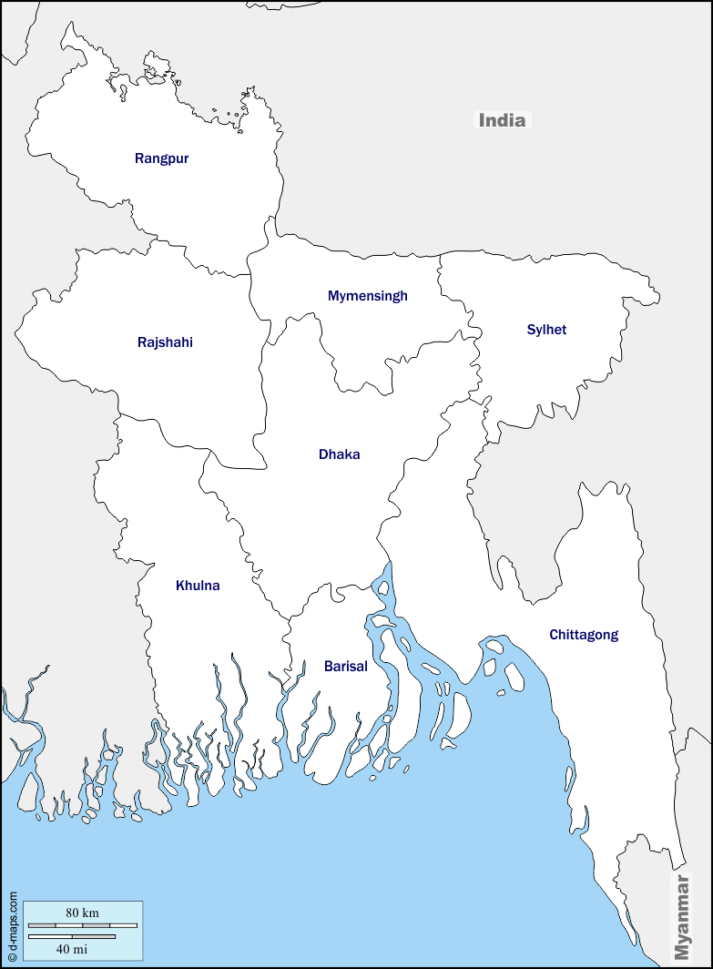 Maps and Locations of Bangladesh