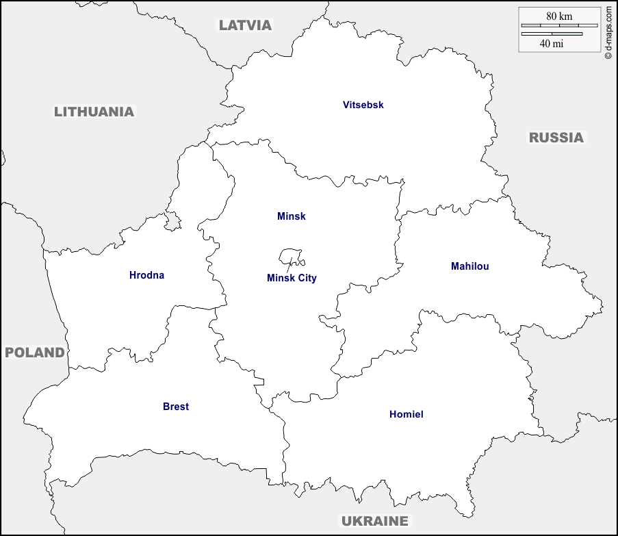 Maps and Locations of Belarus