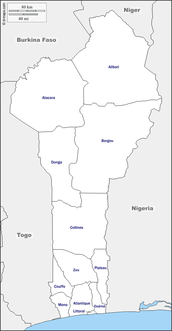 Maps and Locations of Benin