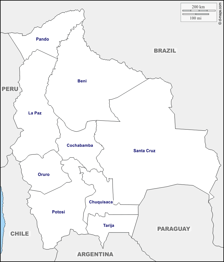 Maps and Locations of Bolivia