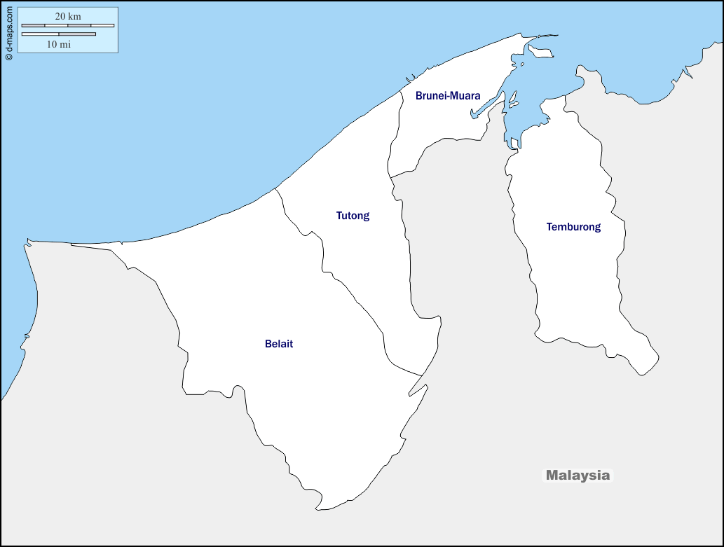 Maps and Locations of Brunei Darussalam