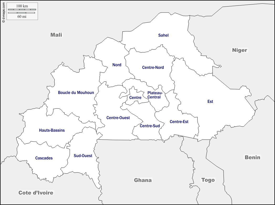 Maps and Locations of Burkina Faso