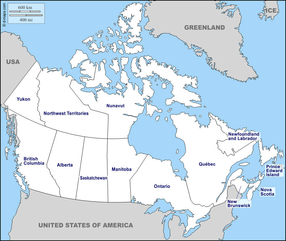 Maps and Locations of Canada