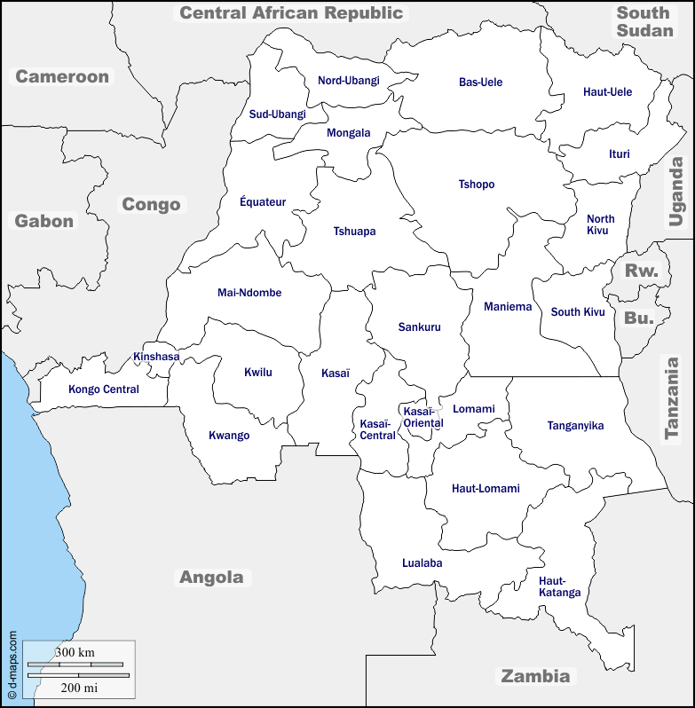 Maps and Locations of Central African Republic
