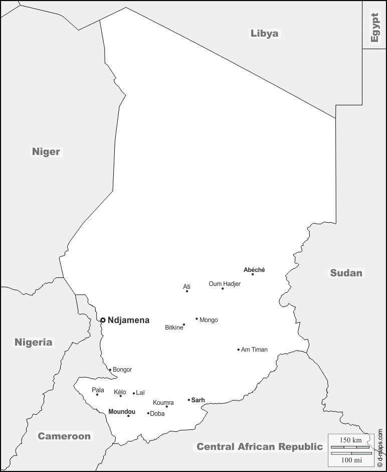 Maps and Locations of Chad