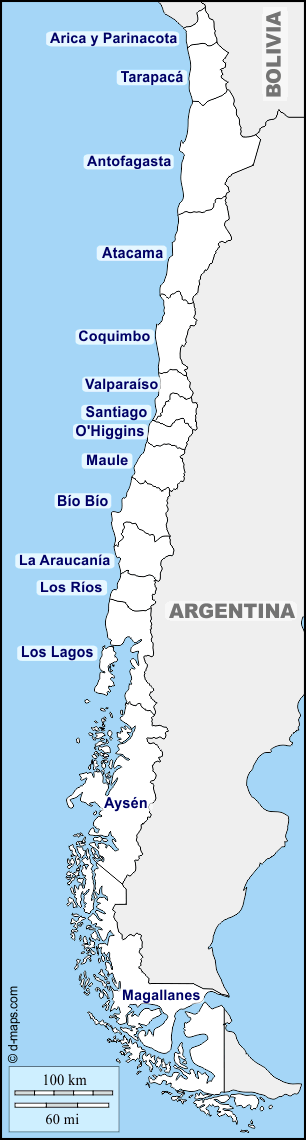 Maps and Locations of Chile