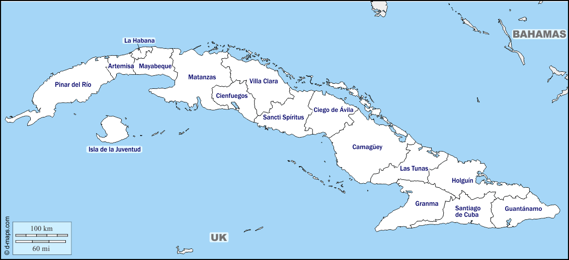 Maps and Locations of Cuba