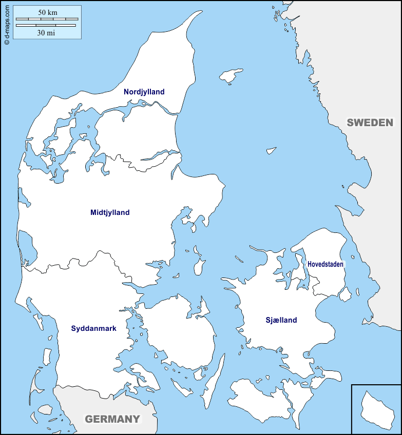 Maps and Locations of Denmark
