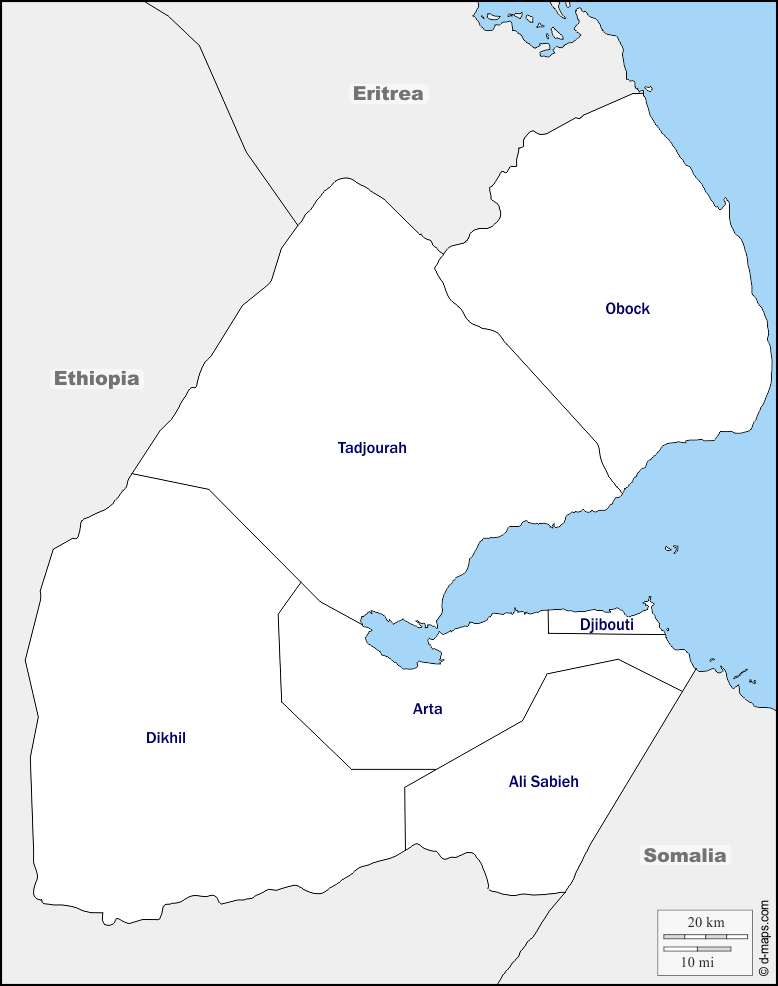 Maps and Locations of Djibouti