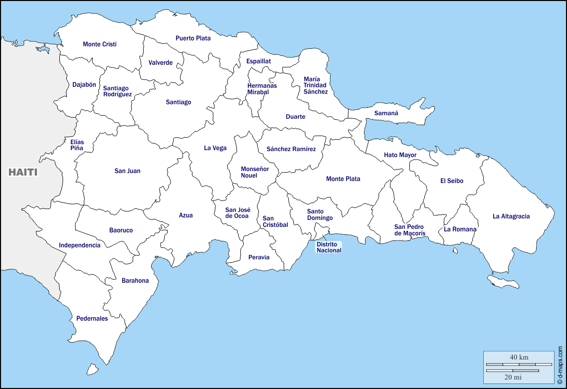 Maps and Locations of Dominican Republic