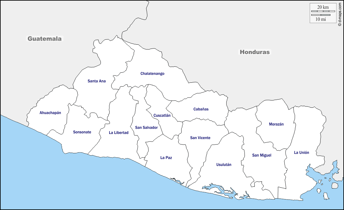 Maps and Locations of El Salvador