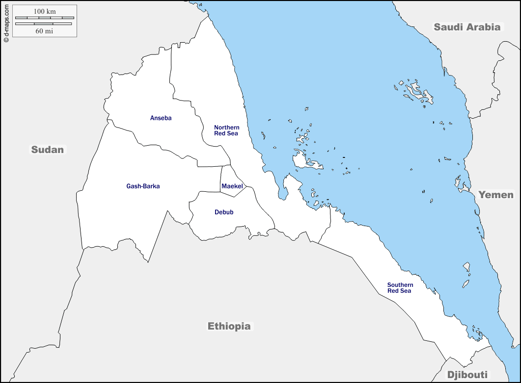 Maps and Locations of Eritrea