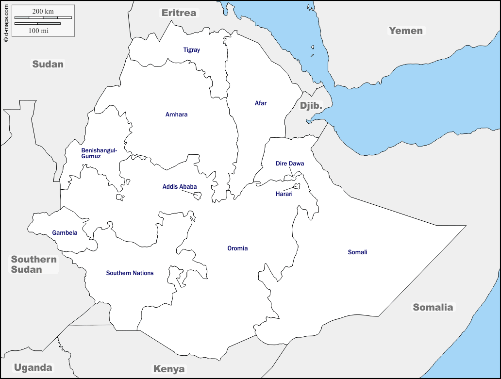 Maps and Locations of Ethiopia