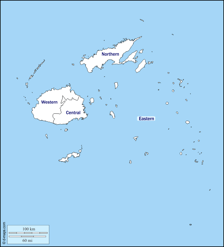 Maps and Locations of Fiji