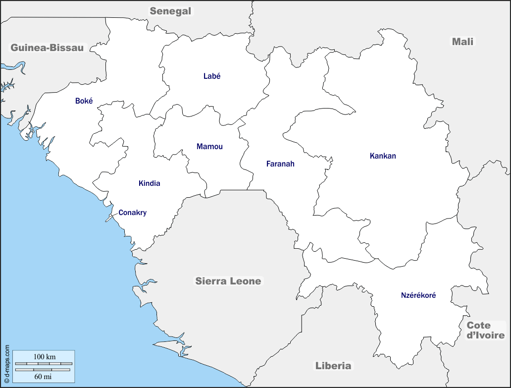 Maps and Locations of guinea