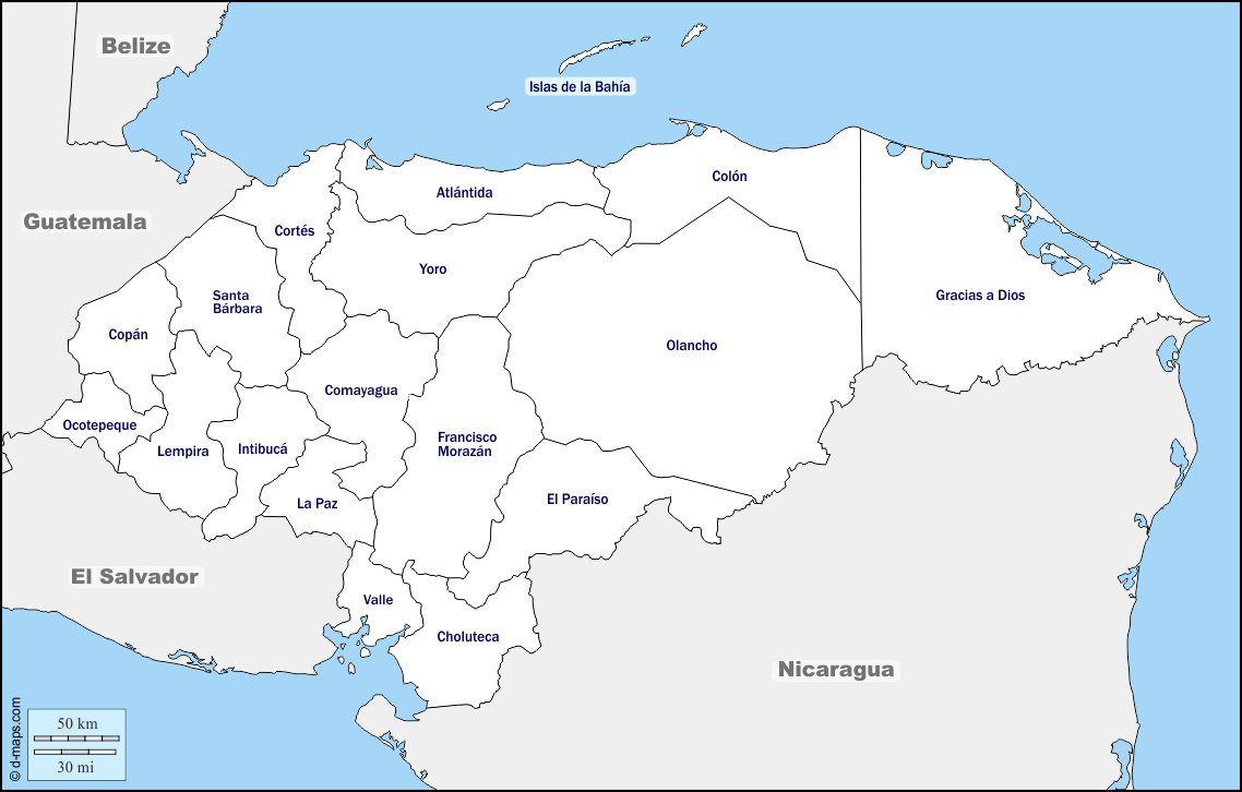 Maps and Locations of Honduras