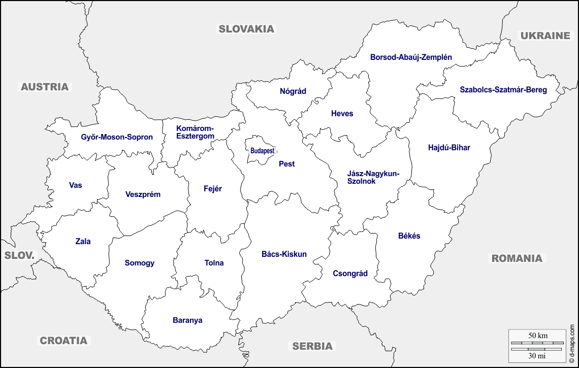 Maps and Locations of Hungary