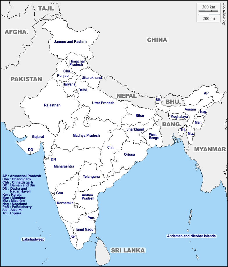 Maps and Locations of India