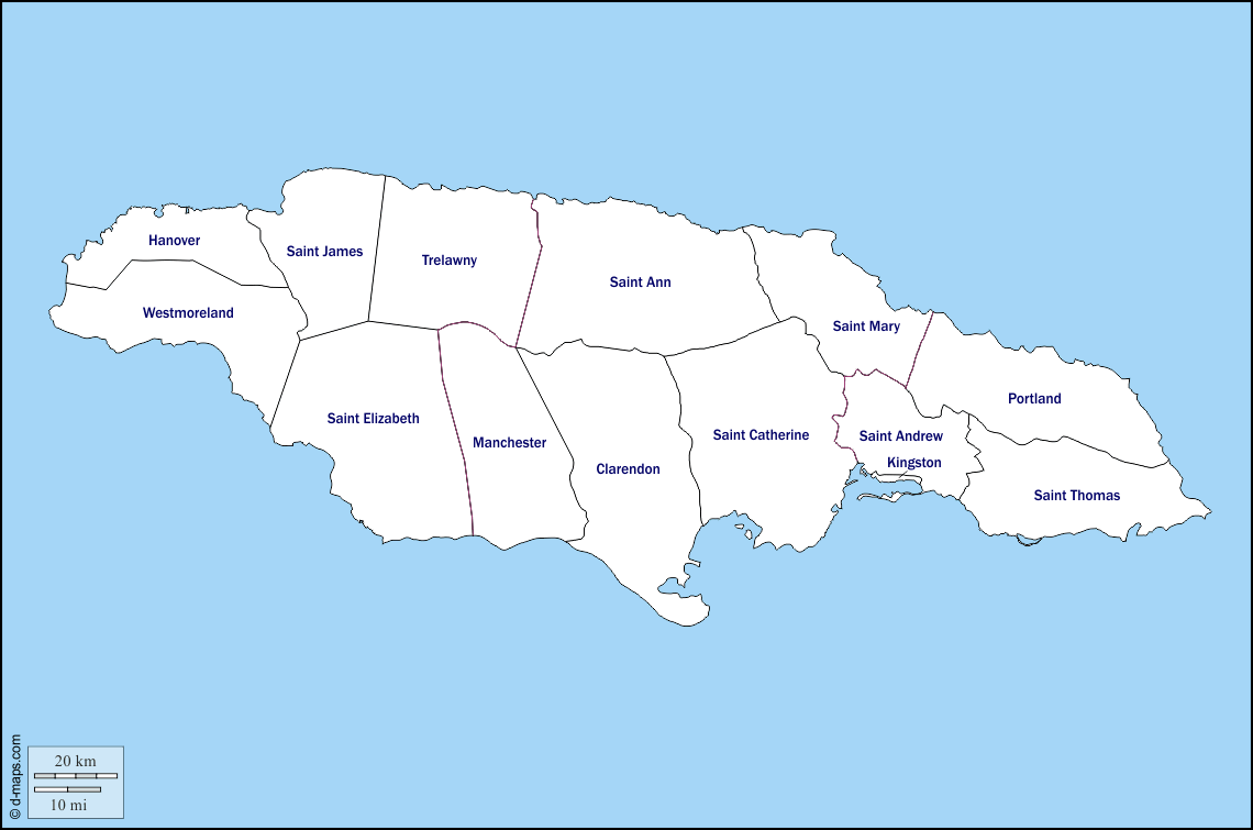 Maps and Locations of Jamaica
