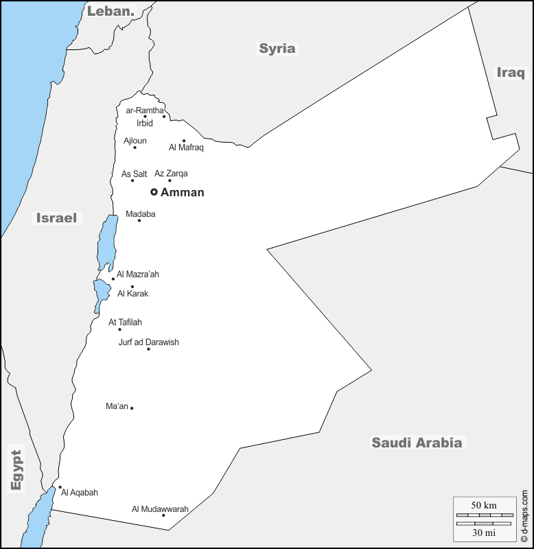 Maps and Locations of Jordan