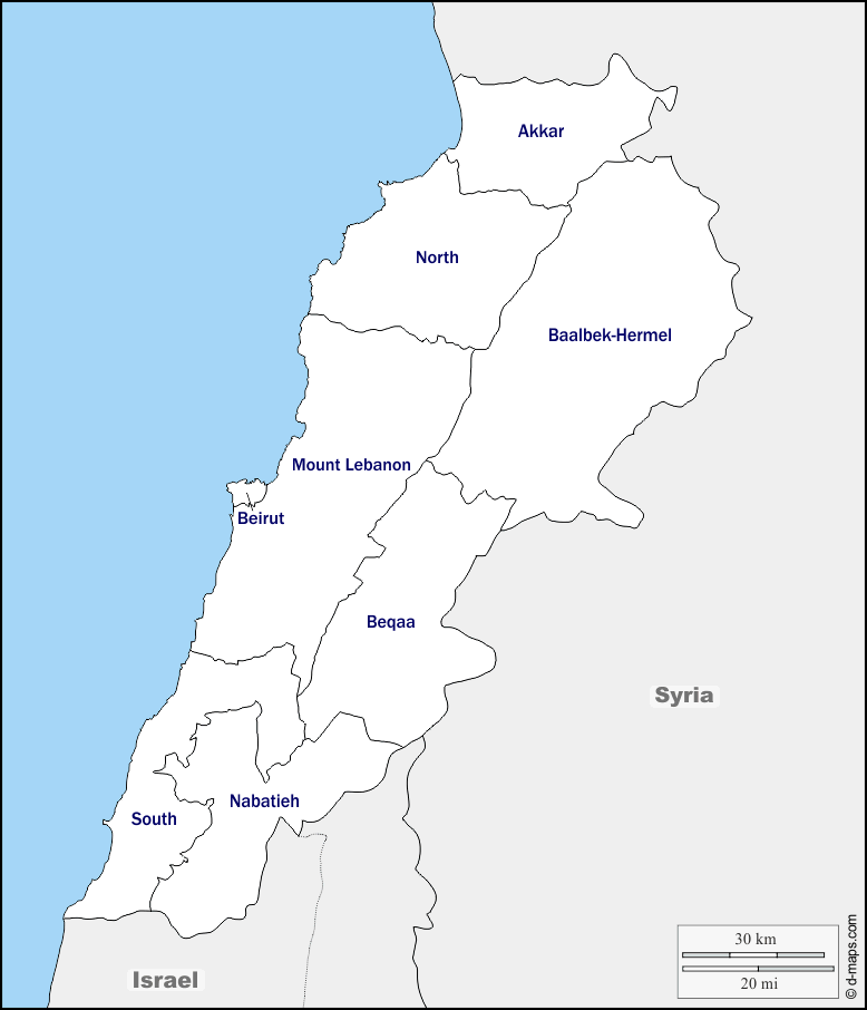 Maps and Locations of Lebanon