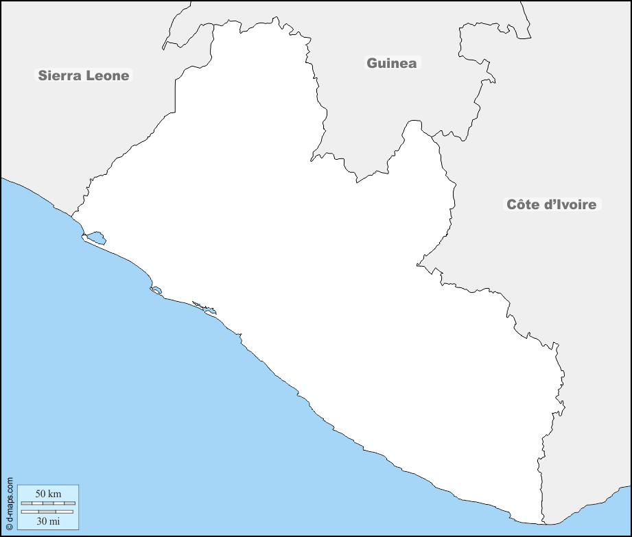 Maps and Locations of Liberia