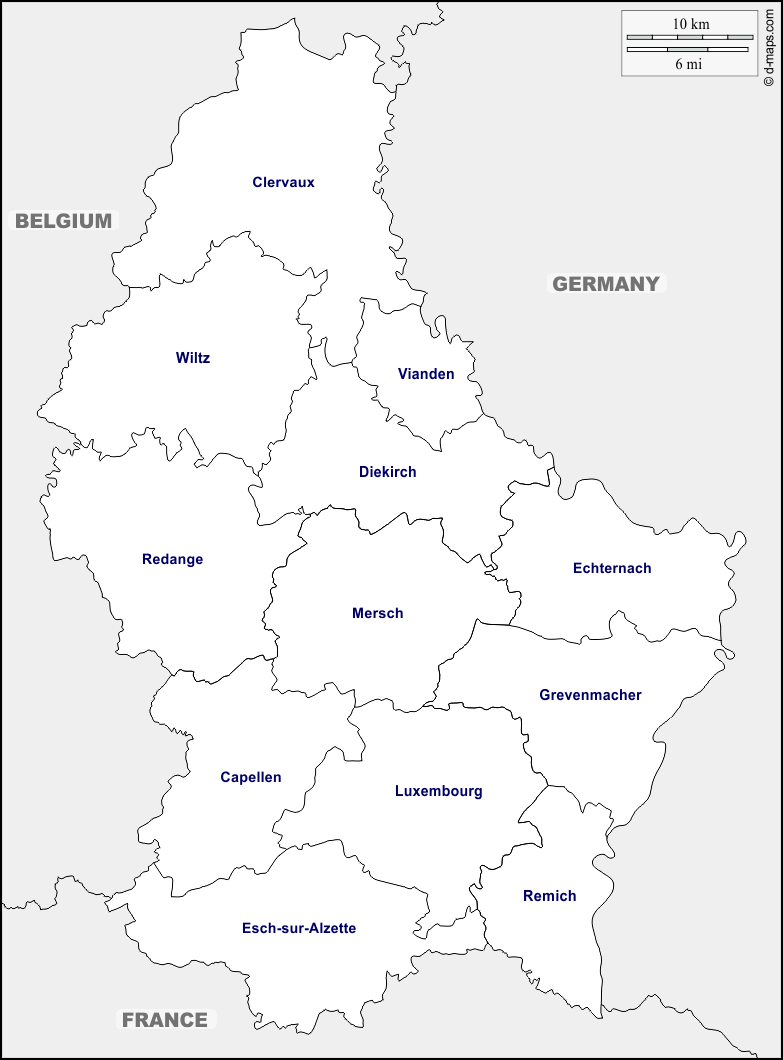 Maps and Locations of Luxembourg