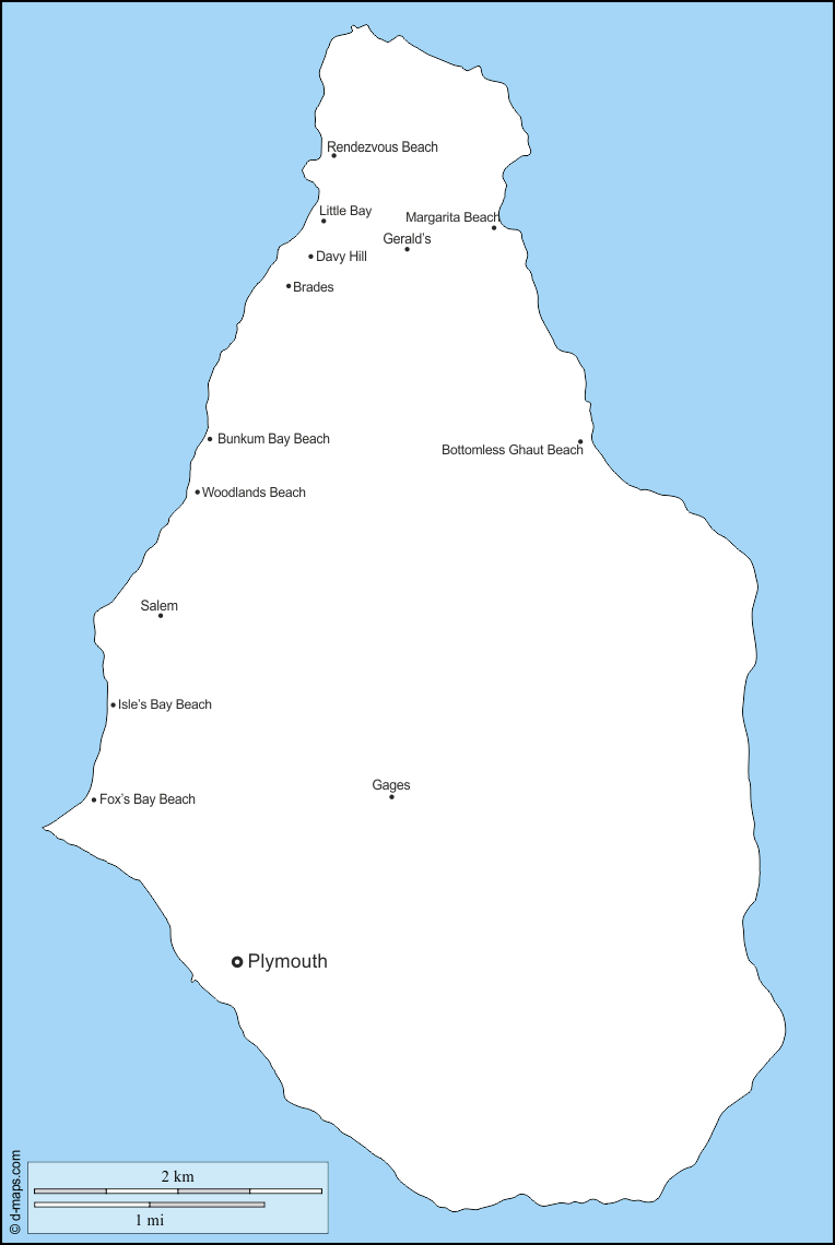 Maps and Locations of Montserrat
