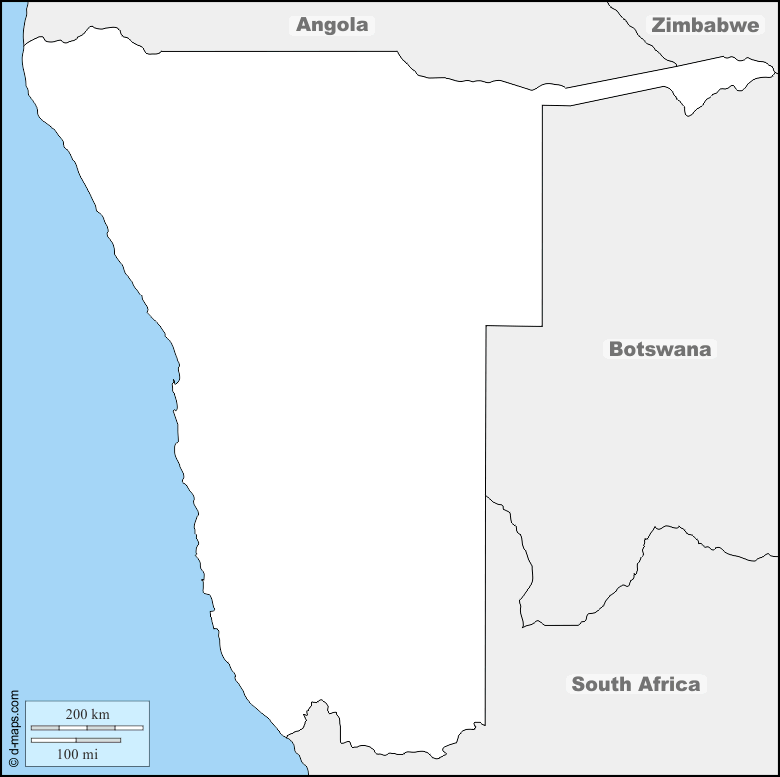 Maps and Locations of Namibia