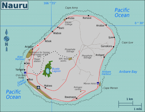 Maps and Locations of Nauru