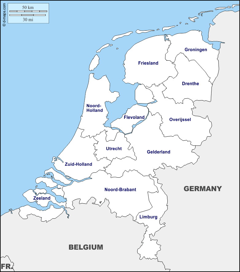 Maps and Locations of Netherlands