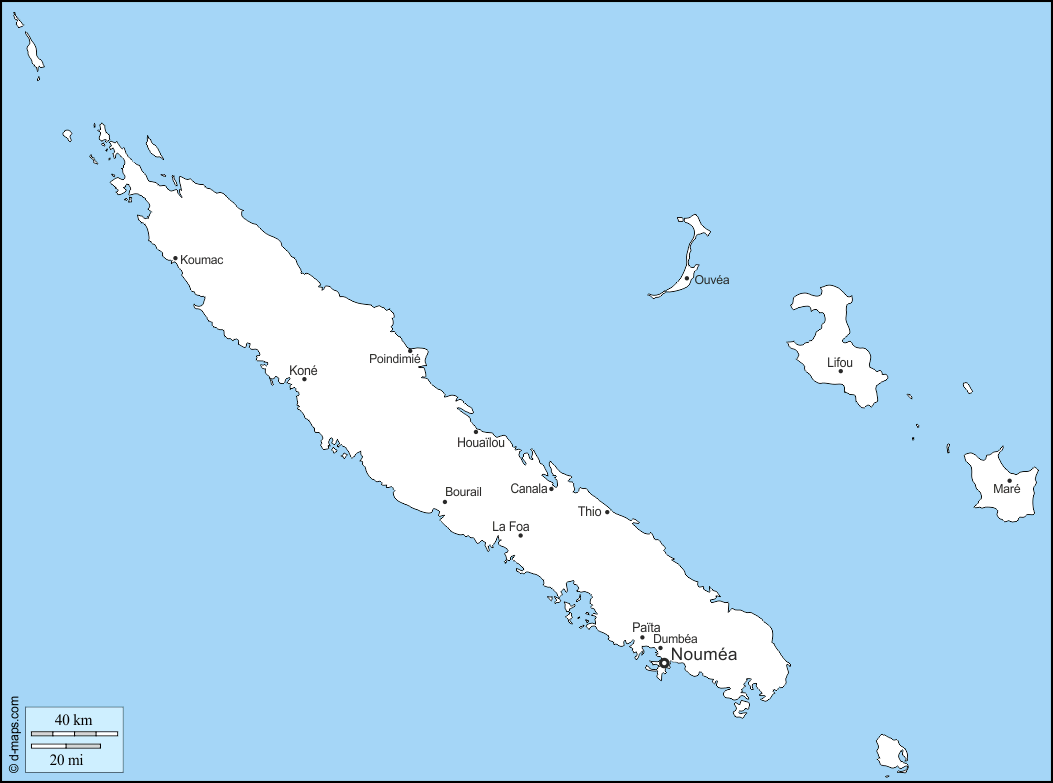 Maps and Locations of New Caledonia