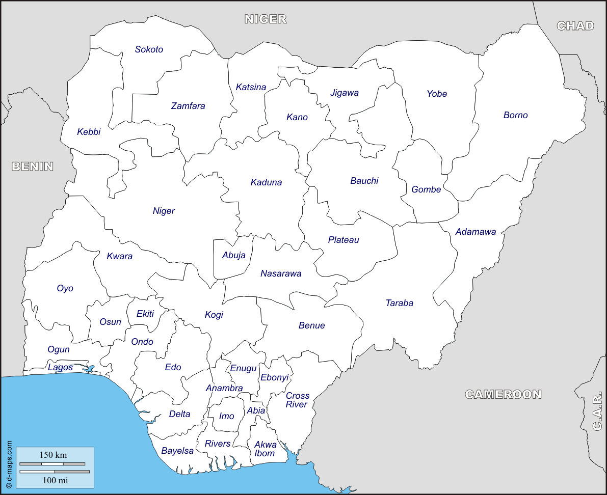 Maps and Locations of Nigeria