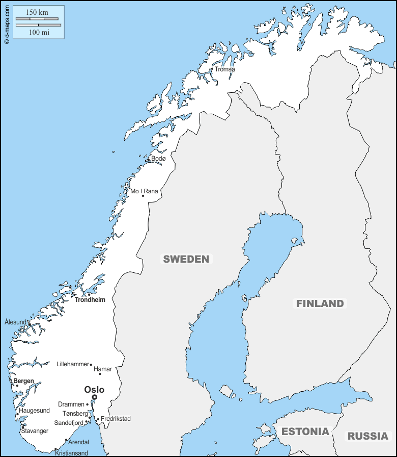 Maps and Locations of Norway