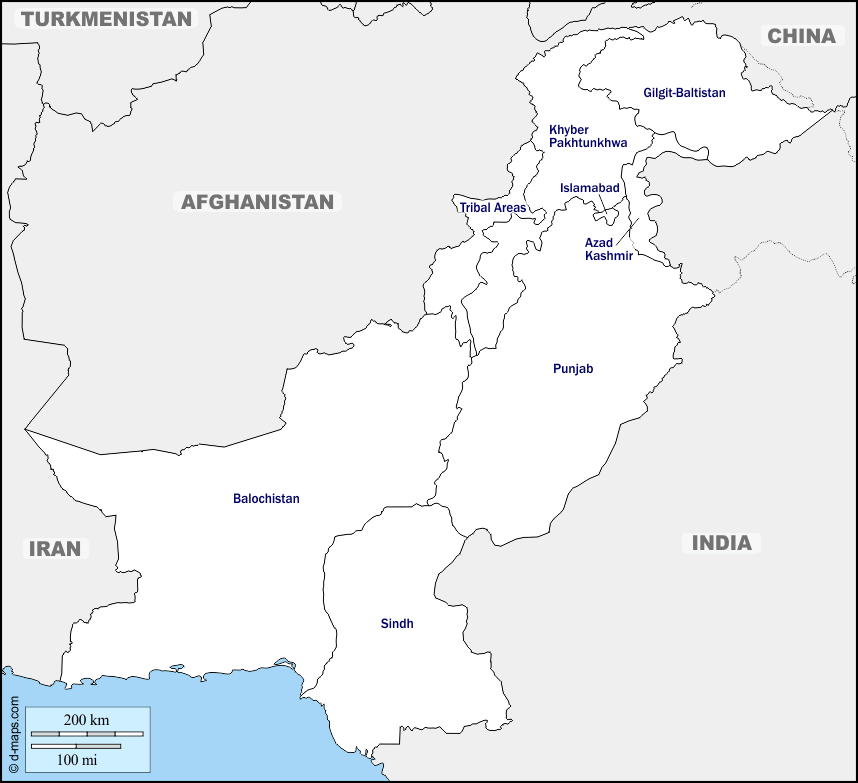Maps and Locations of Pakistan