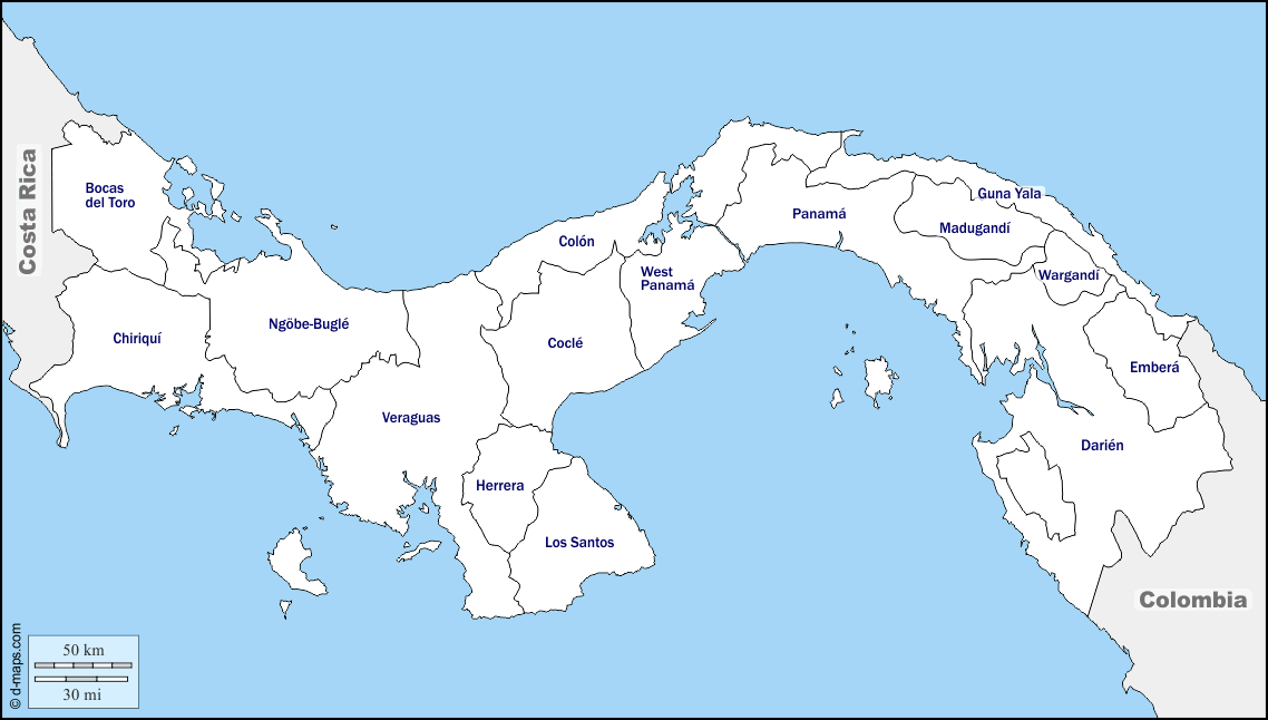 Maps and Locations of Panama