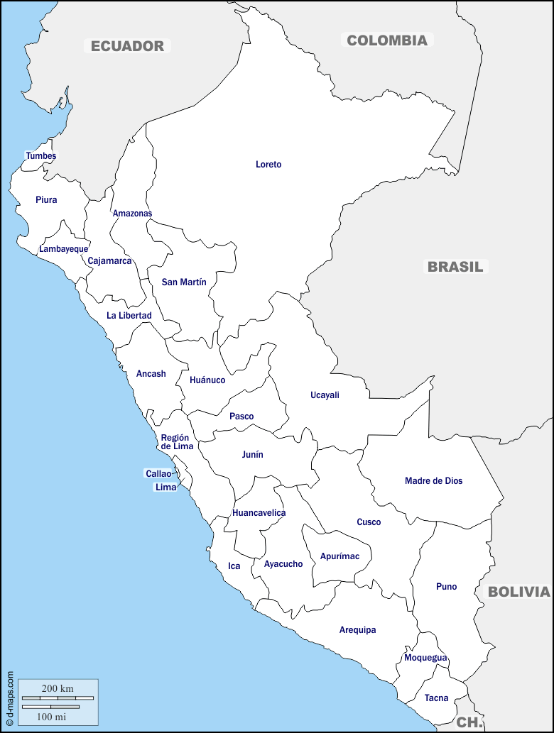 Maps and Locations of Peru