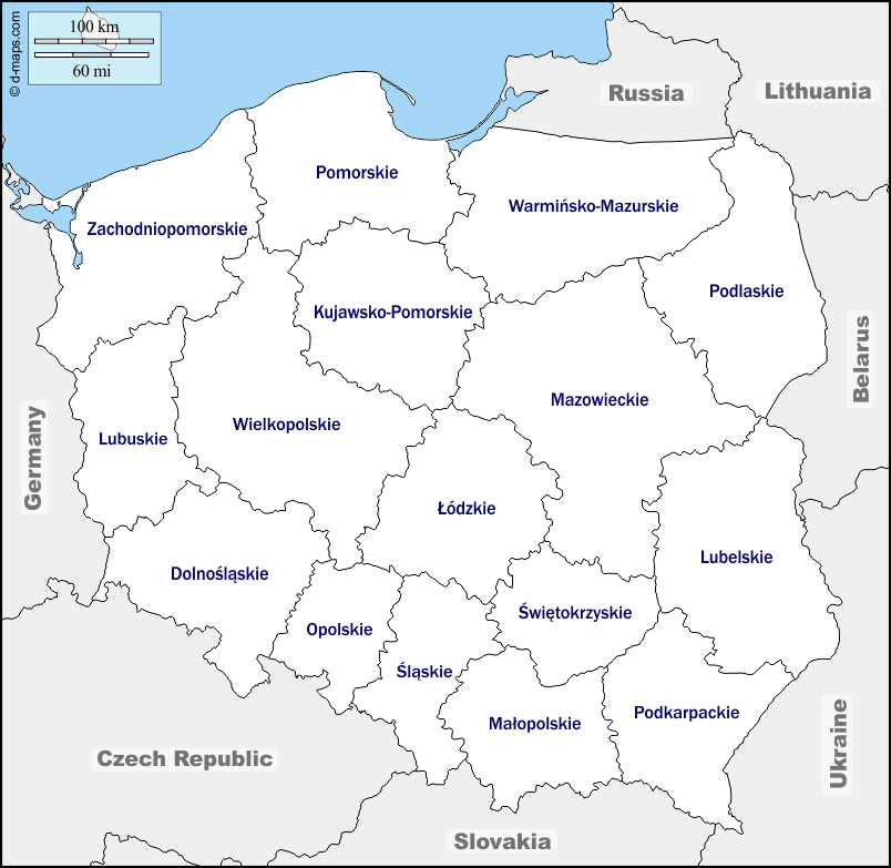 Maps and Locations of Poland