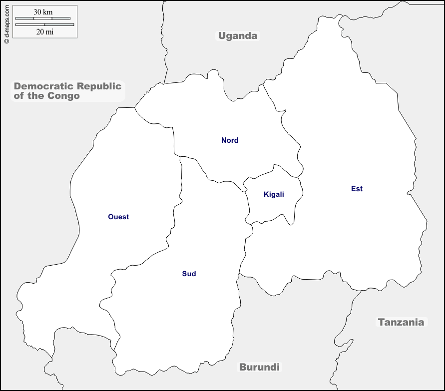 Maps and Locations of Rwanda