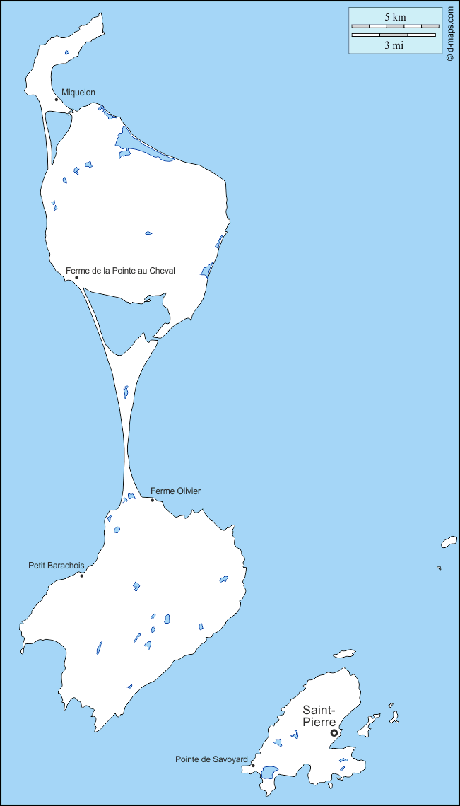 Maps and Locations of Saint Pierre And Miquelon