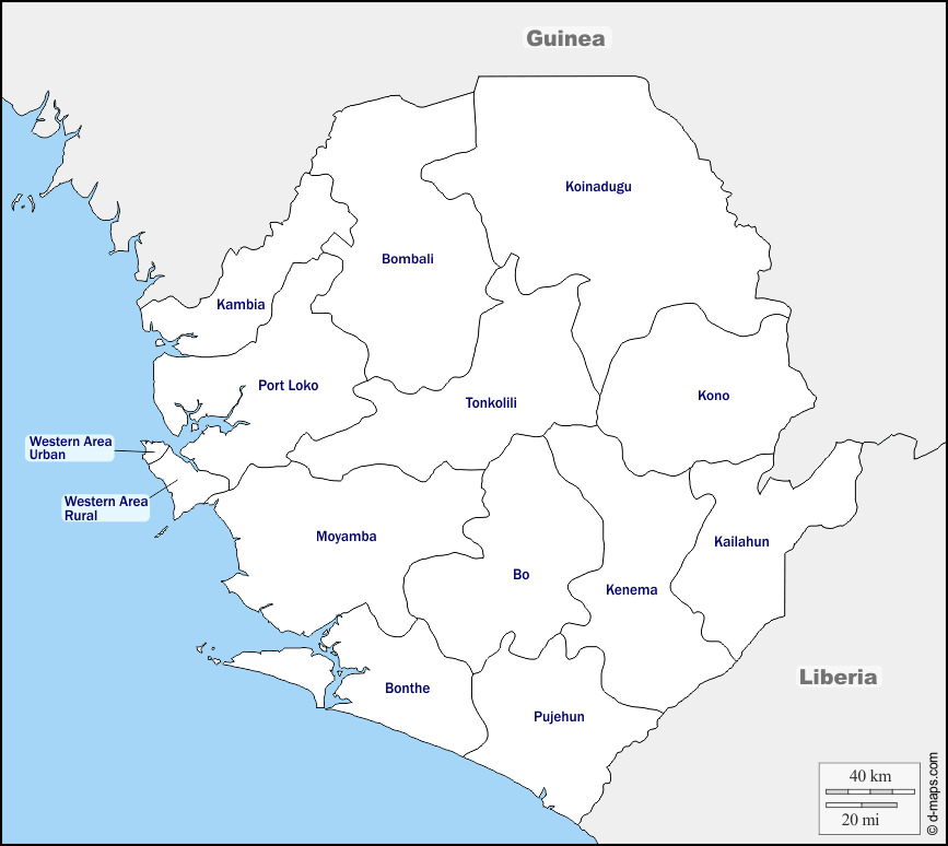 Maps and Locations of Sierra Leone