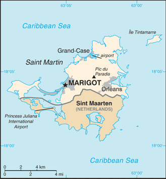 Maps and Locations of Sint Maarten